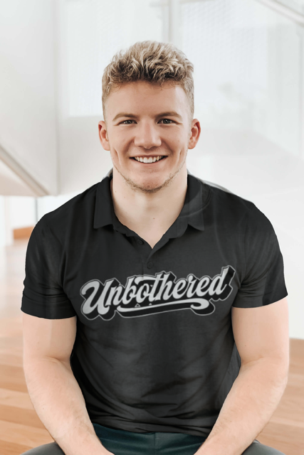 Black "UNBOTHERED" Short Sleeve T-shirt