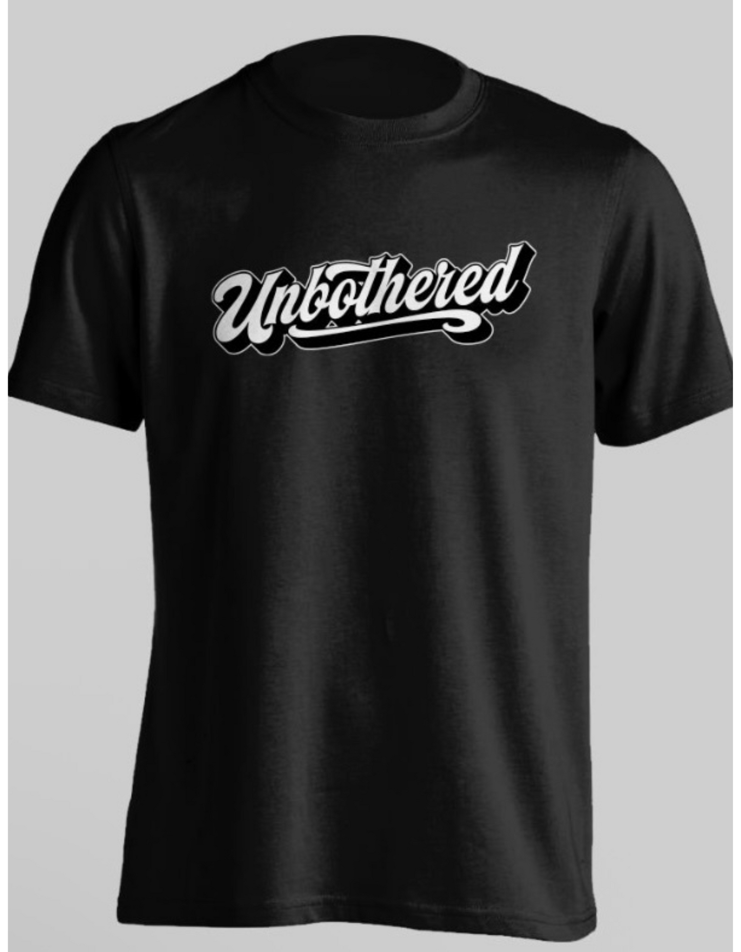 Black "UNBOTHERED" Short Sleeve T-shirt